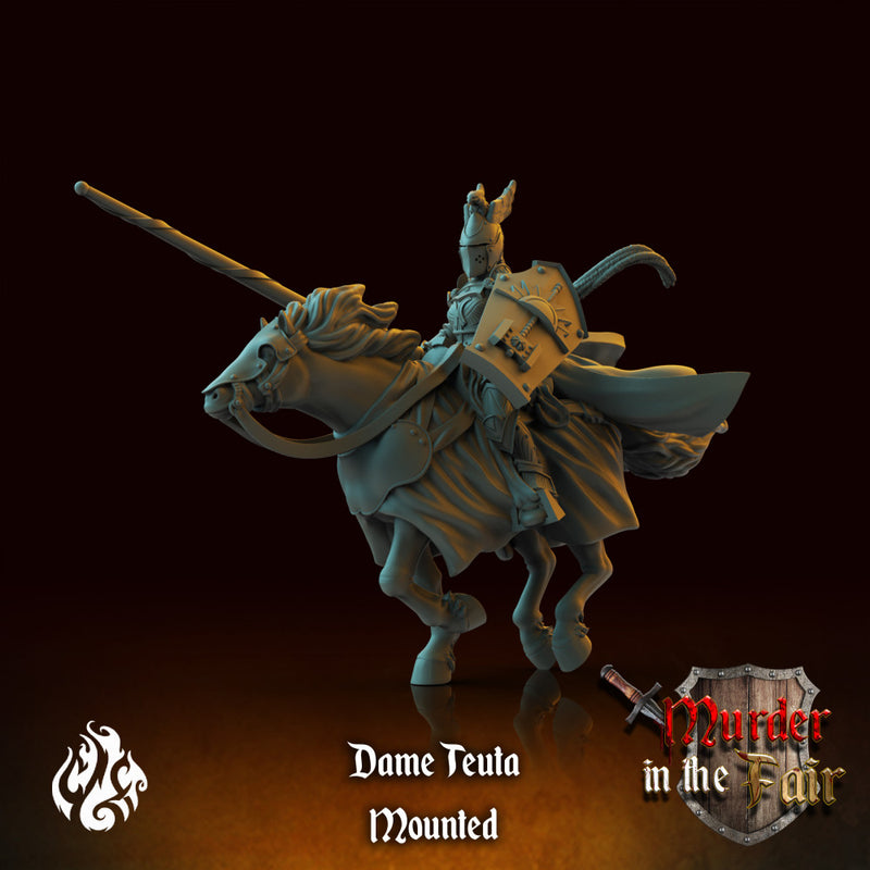 Dame Teuta the Knight - 2 Versions: Mounted and on foot - Only-Games