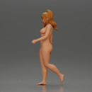 Naked girl walking with long hair - Only-Games