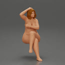 Naked fat girl sitting after a shower - Only-Games