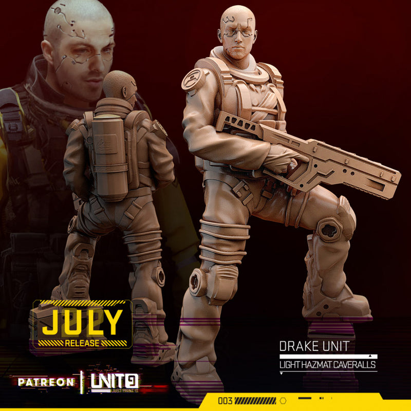 Cyberpunk - DRAKE unit Light Hazmat coveralls - BUNDLE