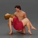 Sad man sitting pulls drowning girl from the ocean merge - Only-Games