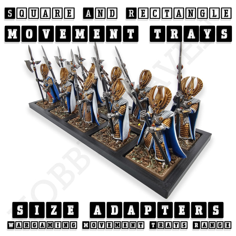 Square and Rectangle Movement Trays Adapters for Tabletop Games - Only-Games
