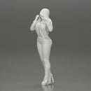 Beautiful girl in jeans and shirt posing - Only-Games