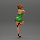 Sexy girl in mini dress and heels Leaning Against wall - Only-Games