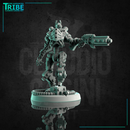 (0206) Male robot android mechanics cyber sci-fi with a rifle - Only-Games