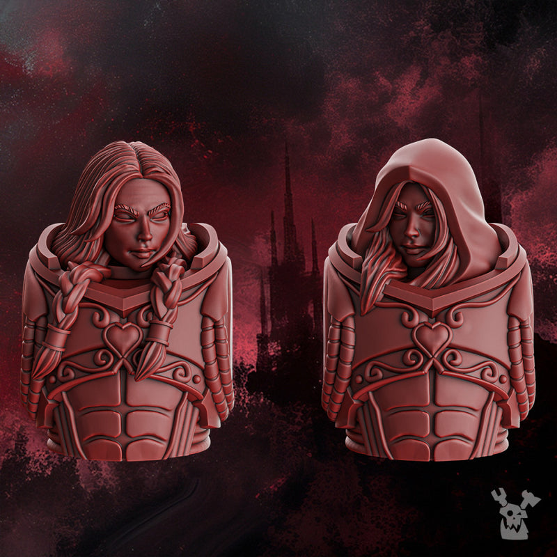 Crimson Wings Female Heads Set x7 - Only-Games