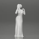 Fashion girl in a wedding dress robe posing - Only-Games