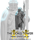 Cloaked Elite Guards - Set of 10 with halberds (32mm scale) - Only-Games