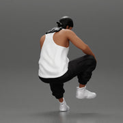 gangster homie in a gold chain and durag is sitting and thinking - Only-Games