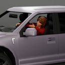 Angry Young Woman in mini shirt screaming In The Car - Only-Games