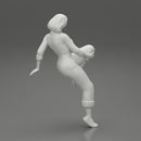 2 Models - Sexy girl mechanic in suit sitting on a truck tyre 2 - Only-Games