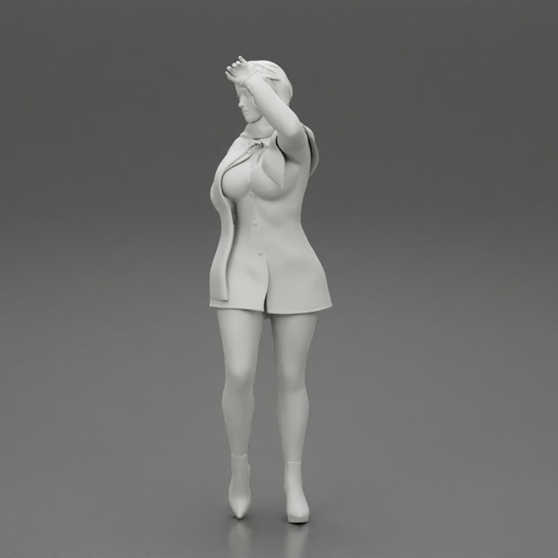 girl in christmas costume standing and posing - Only-Games