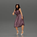 Sexy girl in dress Leaning Against Car on the beach - Only-Games