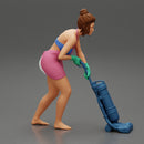 housewife makes home cleaning with a vacuum cleaner - Only-Games