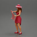 travel woman in hat and dress with sun glasses holding a map and looking to the map - Only-Games