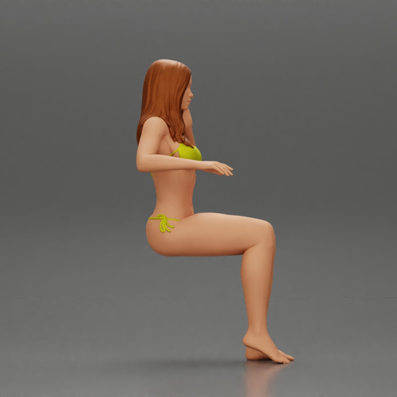 Sexy girl in a bikini sitting on a boat - Only-Games