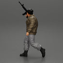 mafia gangster in jacket and pants holding a submachine gun - Only-Games