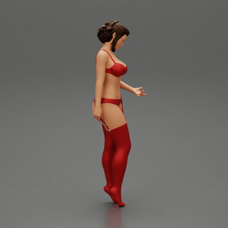 Sexy Girl standing in lingerie bikini - Only-Games