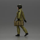 Pilot Woman Walking with Military Helmet and Emergency Shoulder Bag - Only-Games