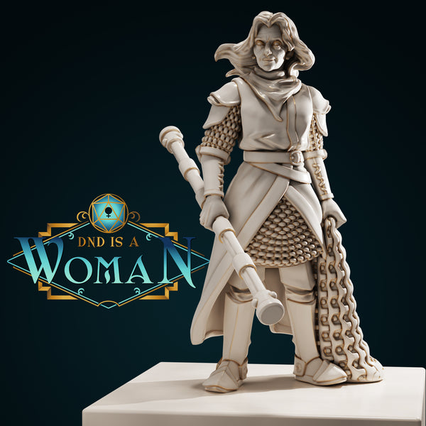 Human Cleric - Dorothea - 28mm / 32mm / 75mm - Only-Games