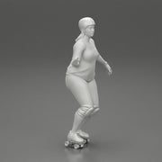 overweight derby girl roller skating - Only-Games