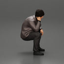 Worried man in a leather jacket sitting and thinking - Only-Games