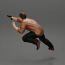 gangster man  shooting a gun from the back of the car - Only-Games