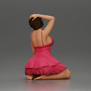 Graceful Pose in Pink Dress Radiating Elegance and Confidence - Only-Games