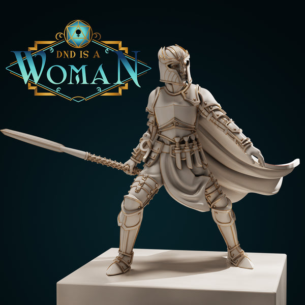 Human Fighter - Cyrah - 28mm / 32mm / 75mm - Only-Games