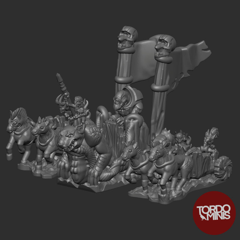 Gealic Demons: Chariots (10mm Scale)