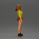 Sexy girl posing in a mini open skirt and shorts - Only-Games