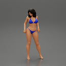 sexy girl in bikini posing standing on the beach - Only-Games