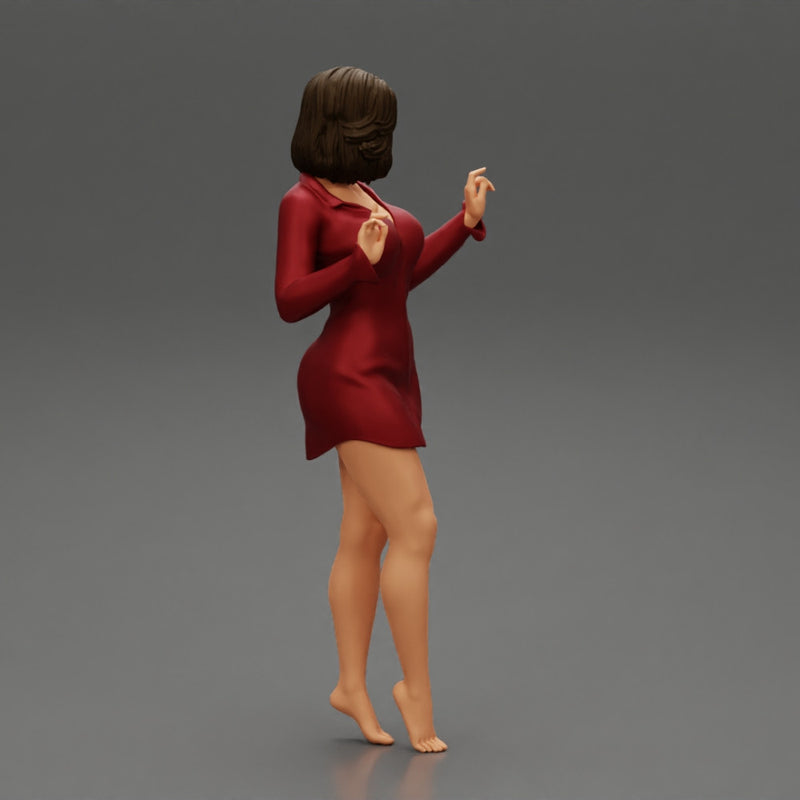 Cute Woman Wearing Long Shirt while Posing - Only-Games