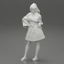 Asian Girl with Nice Outfit Short Skirt and Long Sleeve Shirt - Only-Games