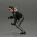 Young Man In open Leather Jacket Riding On Motorbike in sunglasses - Only-Games