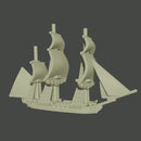 1/2400 Napoleonic Fleet Set (7 models) + Blender Customiser Files - Only-Games