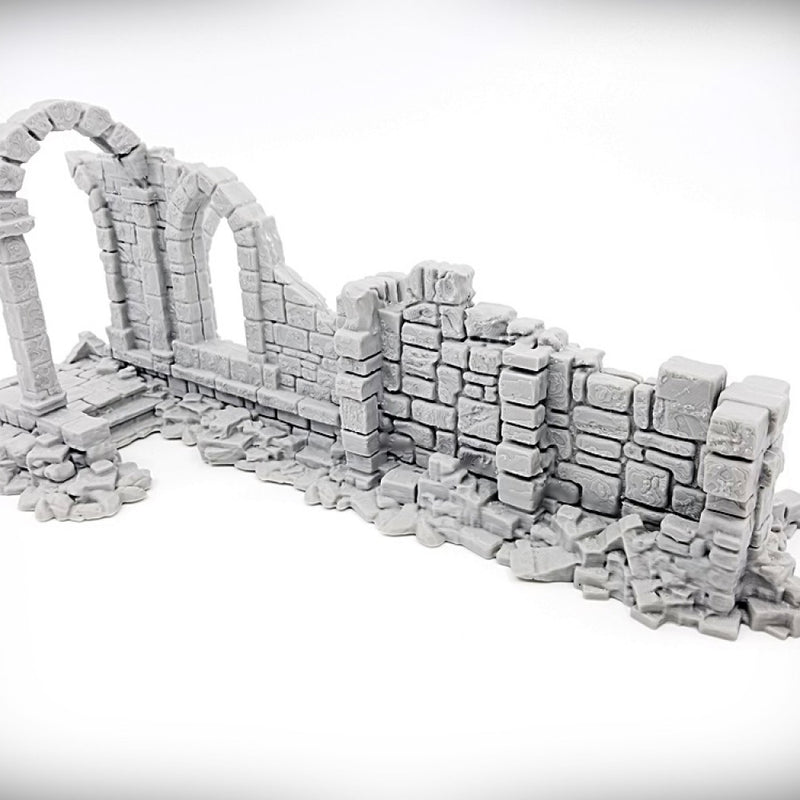 Ruined Temple Wall B: Ancient Ruins Terrain Set - Only-Games