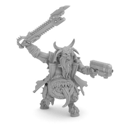 Plague-Herd Beastman : Boss Fellhorn (OG) Pre-built