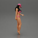 Young Beautiful Girl Wearing Bikini and Hat putting her hand on friend s face - Only-Games