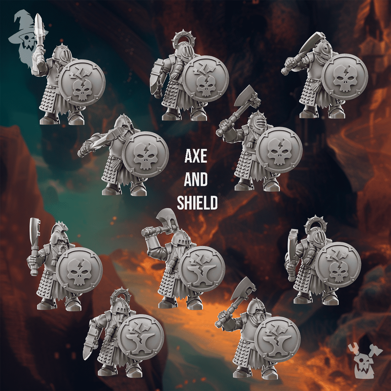 Voidland Dwarf Axe and Shield Squad x10 - Only-Games