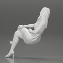 girl in dress sitting on a bench with his boyfriend in the park - Only-Games