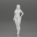 Naked girl standing putting her left hand on her hip - Only-Games