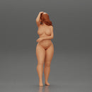 Naked girl posing putting her hand on her hair - Only-Games