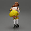 roller derby girl rolling fast - Only-Games