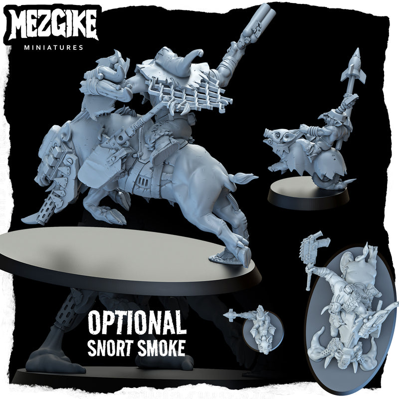 Pig rider lootenant (2 physical miniatures)