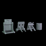 Siege shields and a gabion (Medieval Artillery) - Only-Games