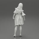 Cute Woman Fashion Model In Gorgeous Dress Posing - Only-Games