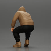 Young Gangster Man With Hoodie Sitting and thinking - Only-Games