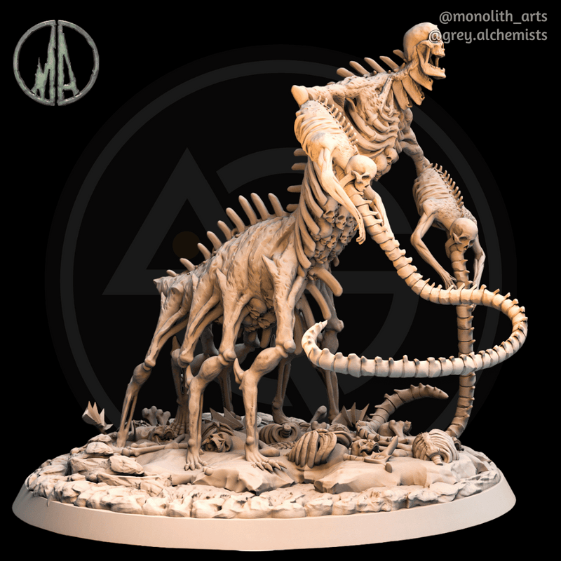 Skeleton Monster Abomination - Fantasy Resin Miniature in 75mm - DnD Monsters