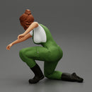 Young Woman Working In Service Station sitting and fixing a car - Only-Games